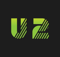 Poster - u2 initial green with strip