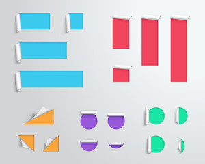 Poster - Label Origami Blank Colourful 3d Big Vector Template