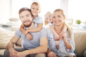 Wall Mural - Affectionate family