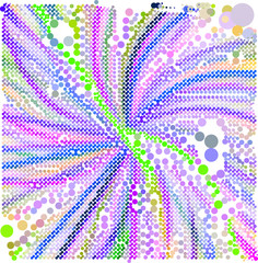 Poster - Pink green blue dot on white business background