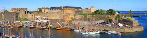Port et château de Brest, Bretagne Fototapeta