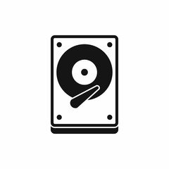 Poster - HDD icon in simple style isolated vector illustration