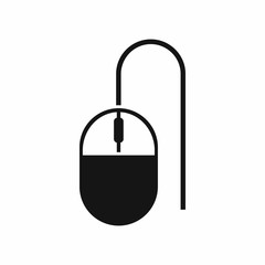 Poster - Computer mouse icon in simple style isolated vector illustration