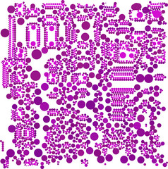 Poster - Purple dot on white business background
