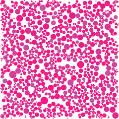 Aufkleber - Pink dot on white geometric shapes pattern background