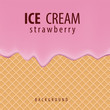 Vector background of strawberry ice cream