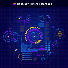 Sticker - Abstract Future Interface Concept