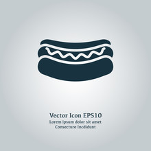 Vector Illustration Of Hot Dog Icon