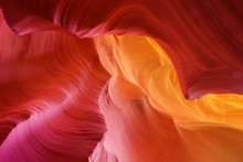 Color Hues Of Eroded Stone, Antelope Canyon
