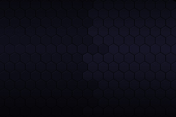 Wall Mural - black and blue hexagon