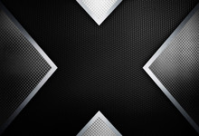 X Design With Metal Mesh Background