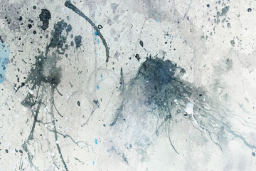 Poster - abstract painting with blurry and stained structure.