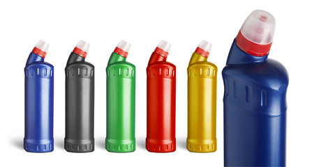 Wall Mural - Set plastic bottle for liquid laundry detergent