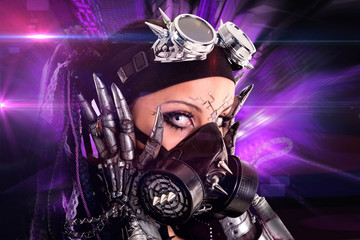 Poster - Cyber-Gothic girl