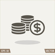 Money flat icon, dollar symbol. Vector illustration for web and commercial use.