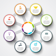 Aufkleber - Vector infographic design template.