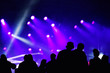 © salajean - Crowd at concert. Stage lights in the back