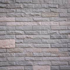 Poster - gray rock brick wall texture and background