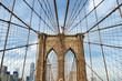 Brooklyn bridge pillar, New York City