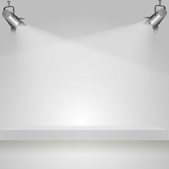 Aufkleber - Empty White Studio Backdrop Interior in Vector EPS 10