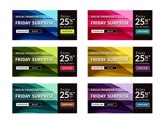 Multipurpose Banner Design in 6 Different Color Themes.