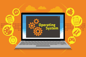 OS operating system on laptop