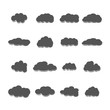 Set of clouds, vector illustration.