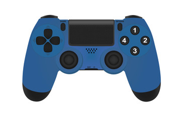 Sticker - Game joystick in vector.Gamepad for the game console in vector.