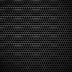Poster - Carbon fiber industrial background with repeatable geometry. Dar