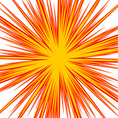 Poster - Bursting radial lines dutone explosion effect. Starburst, sunbur