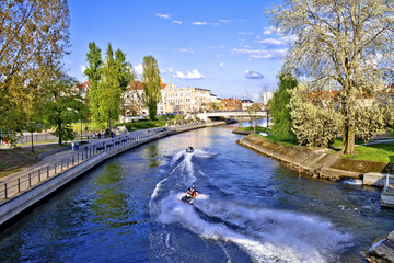 Brda River in Bydgoszcz City - Poland