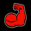 Bodybuilder Biceps Flex Arm Vector Icon