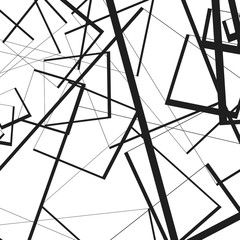Aufkleber - Geometric illustration(s) with random, edgy, irregular lines. Dy