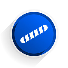 Aufkleber - baguette flat icon with shadow on white background, blue modern design web element