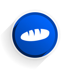 Aufkleber - bread flat icon with shadow on white background, blue modern design web element