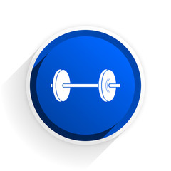 Aufkleber - fitness flat icon with shadow on white background, blue modern design web element