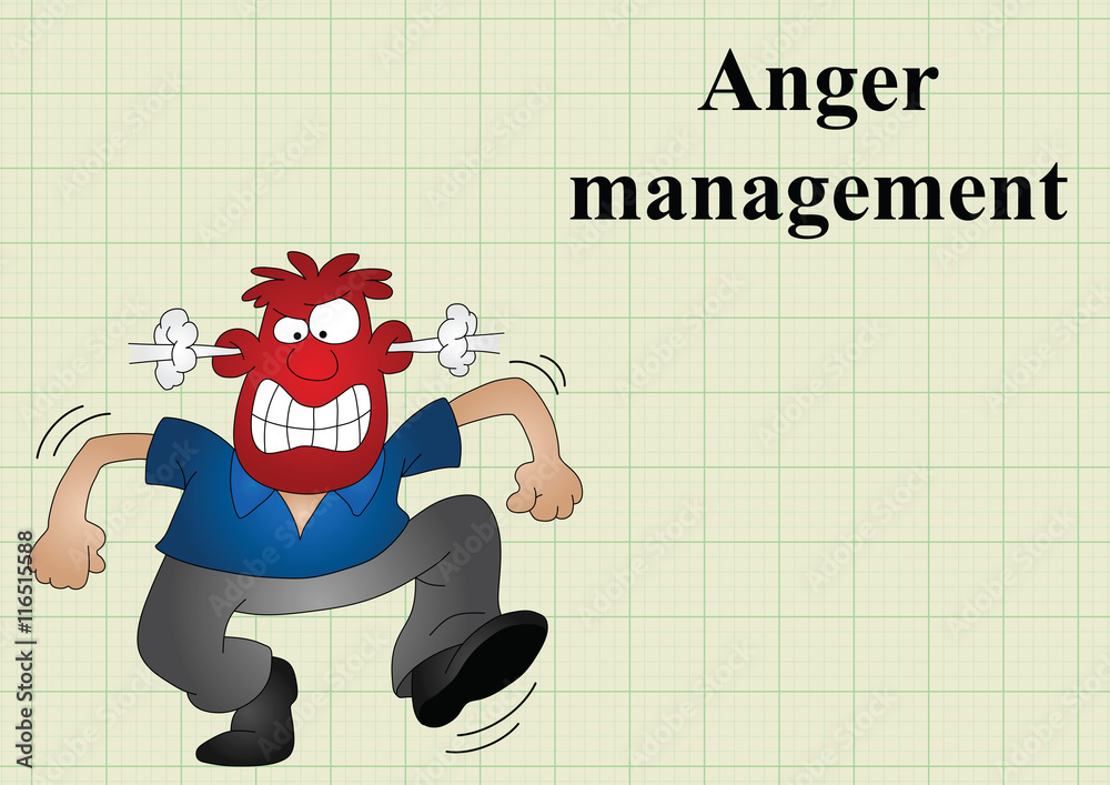 Anger management on graph paper background Stock Vector | Adobe Stock