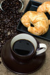 Hot coffee with Croissant