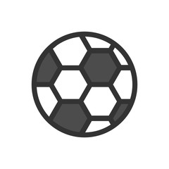 Wall Mural - Football ball icon. Flat line design vector illustration