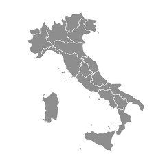 Wall Mural - Map of Italy