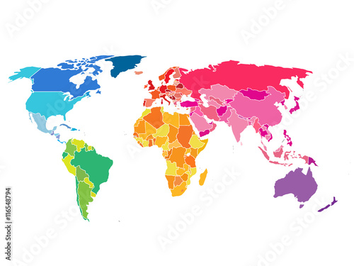 Carte du monde politique Poster Mural XXL