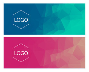 Sticker - Horisontal polygonal banners