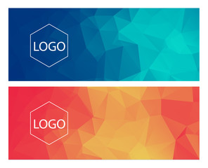 Sticker - Horisontal polygonal banners