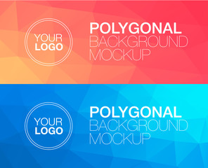 Sticker - Horisontal polygonal banners