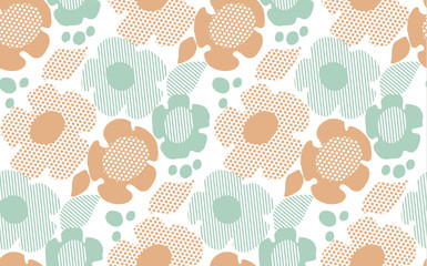 abstract pale color floral summer seamless pattern. modern textu