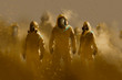 men in protective suit,outbreak concept,illustration painting
