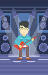 Poster - Musician playing electric guitar.