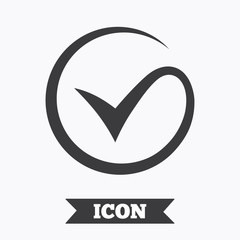 Aufkleber - tick sign icon. check mark symbol.