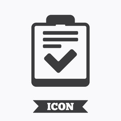 Poster - checklist sign icon. control list symbol.