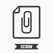 File annex icon. Paper clip symbol.